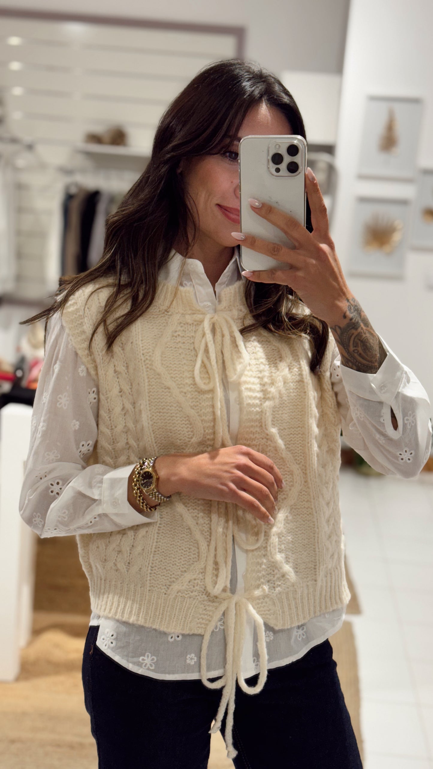 Camisa bordado inglês | branco