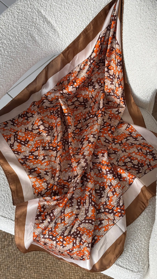 Lenço | brown & orange