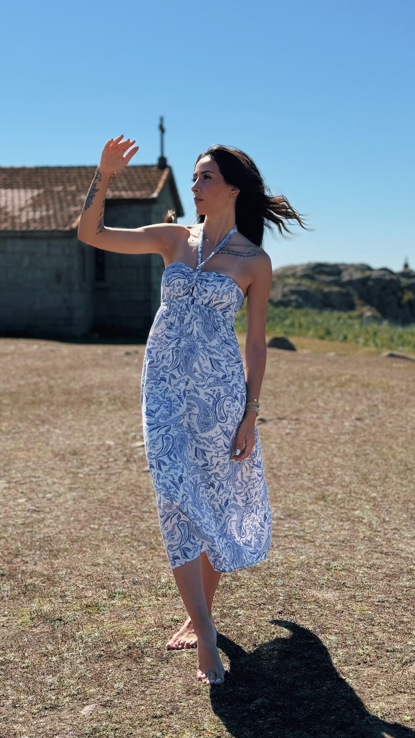 Vestido Greece | White&Blue